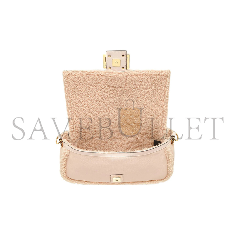 FENDI LAMBSKIN SHEARLING BAGUETTE SOAP 8BR600ALMRF136T (28*14*8cm)